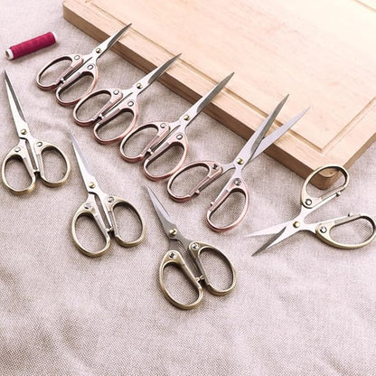 5" All Stainless Steel Office Scissors,Ultra Sharp Blade Shears,Sturdy Sharp Scissor for Office Home School Sewing Fabric Craft Supplies Multipurpose Scissors Bronze