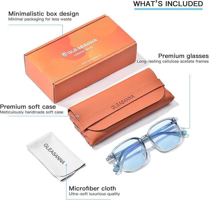 99.9% Blue Light Blocking Glasses For Men Women Anti-Fatigue Computer Gaming Sleep Glasses Reduce Eye Strain