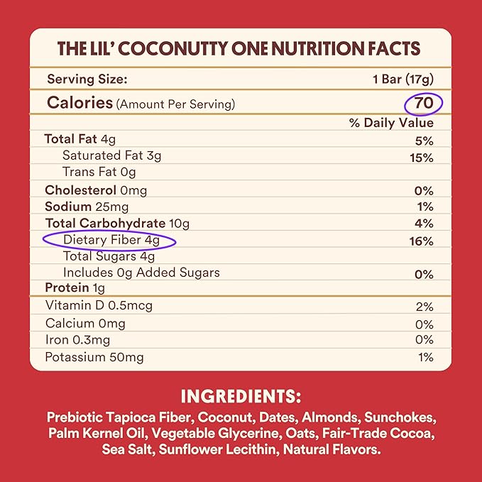 Harken Sweets The Lil’ Coconutty Ones, Mini Oat Milk Chocolate Candy Bars with Coconut, Sweetened with Dates, No Sugar Added, High Fiber, Gluten-Free, Plant-Based, 6 Pouches (30 Bars)