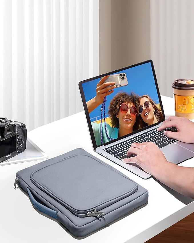Laptop Sleeve Case with Handle 14 16 Inch Computer Cover Bag Compatible with MacBook Pro 16 (Gray, 14 inch)