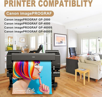 PFI-2700 Ink Cartridge Replacement for Canon PFI2700 Ink Tank Compatible with imagePROGRAF GP-2000 GP-4000 GP-4600S GP-6600S Printer(11Color MBK PBK CY MG YL GY R OR G VT FP)