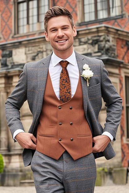 HISDERN Men Floral Ties Woven Classic 3.4" Necktie Set Formal Tie Pocket Square for Wedding with Handkerchief Gift Box