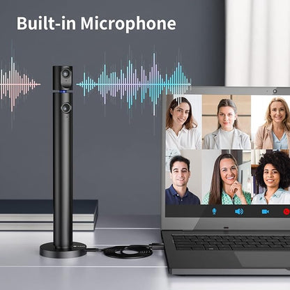 CZUR Halo X Pro Dual Webcam for PC, 1080P Web Camera with Microphone, USB Camera for Computer, 90° View, Plug & Play, Compatible with Windows&Mac, for TikTok/YouTube/Yahoo Messenger