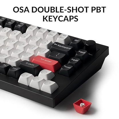 Keychron Q1 HE Wireless Custom Mechanical Keyboard with Hall Effect Gateron Double-Rail Magnetic Switch Rapid Trigger, QMK 2.4 GHz Bluetooth 5.2 RGB Compatible with Mac Windows Linux (Hot-swappable)