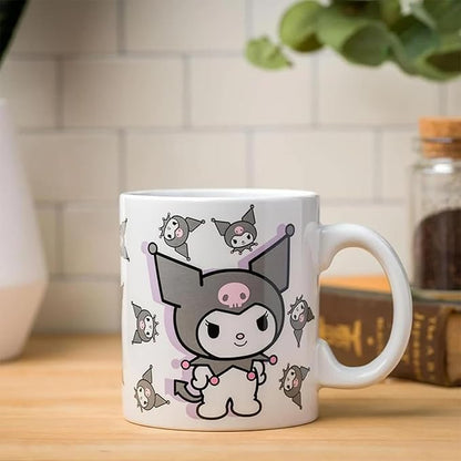 Silver Buffalo Sanrio Hello Kitty and Friends Kuromi Poses Ceramic Mug, 20 Ounces
