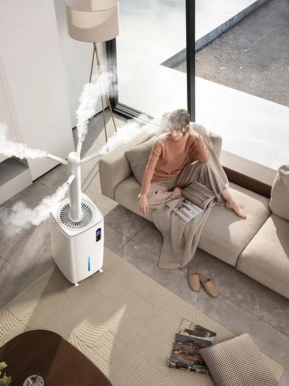 26L/5.7Gal Humidifier Large Room 3000 ft², Supersized Cool Mist, 38H Quiet Humidifiers for Bedroom, 2000mL/h Mist Output, Touch/Remote Control, Humidifiers for Home, Whole House, Plant, White