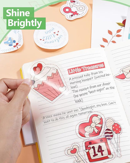 QYH Translucent Sticker Paper for Inkjet Printer – 50 Sheets 8.5"x11" Semi-Clear Printable Vinyl Sticker Paper, Waterproof Self-Adhesive, Compatible with Cricut, Labels & DIY Crafts