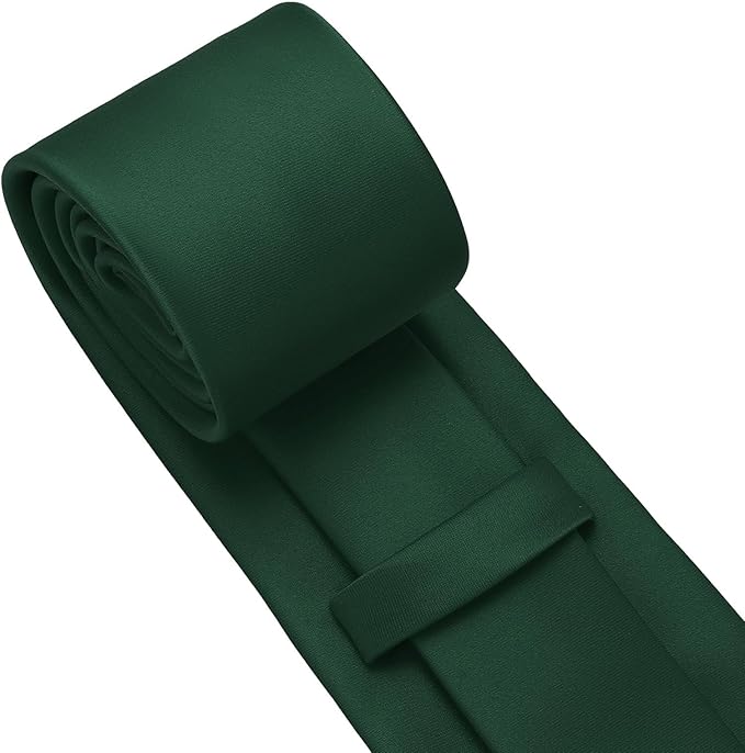 PenSee Men's Tie Set Solid Pure Color 3.15" (8CM) Classic Formal Plain Necktie and Pocket Square Set For Men
