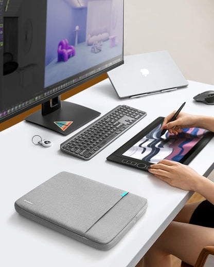 tomtoc 360 Protective Laptop Sleeve for 14-inch MacBook Pro M5/M4/M3/M2/M1 Pro/Max A3434 A3112 A3401 A3185 A2992 A2918 2025-2021, Water-Resistant Case Bag with Accessory Pocket for 13.8 Surface Laptop