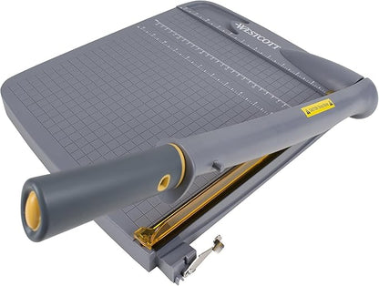 Westcott Titanium Bonded Plastic Guillotine Paper Trimmer, 12"