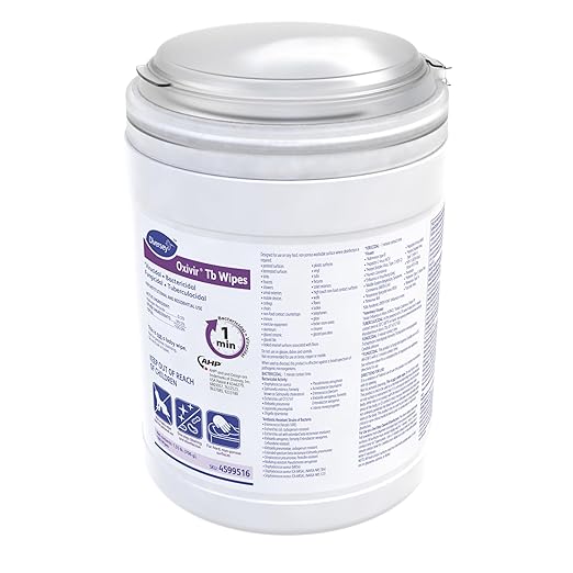 Oxivir Diversey Tb 4599516 Ready-to-Use Disinfectant Cleaning Wipes, Accelerated Hydrogen Peroxide, Unscented, Standard 6x7-Inch Sheets, 160-Wipes, 1-Canister