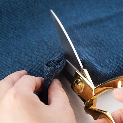 8.5'' Gold Stainless Steel Sharp Tailor Scissors - Professional Household Craft Fabric Scissors - Heavy Duty Cutting for Sewing, Crafts, Home, Kitchen, Office