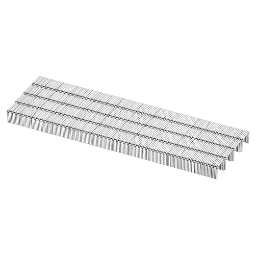 uxcell 22 Gauge Narrow Crown Staples 3/8" x5/16, 5000Pcs Galvanized Steel for Pneumatic, Electric Stapler, White