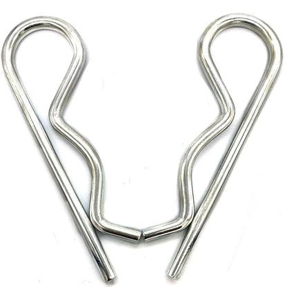 2 Pcs Heavy Duty Hitch Pins Clip - Spring Retaining R Clip M6x120mm for Trailer Tractors Mower Carts Truck