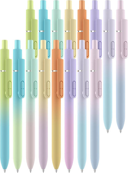16 Pack Black Ballpoint Pens - 1mm Medium Point Black Ink Pens | Smooth Writing Ball Point Pen for Men Women (Gradient-16P)