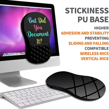 Ergonomic Joint Wrist Support Mouse Pad with Memory Foam Cushion Massage Bump, Carpal Tunnel Pain Relief Mousepad Slope Design for Wrist Rest, 11.8x7.9 in, But Did You Document It