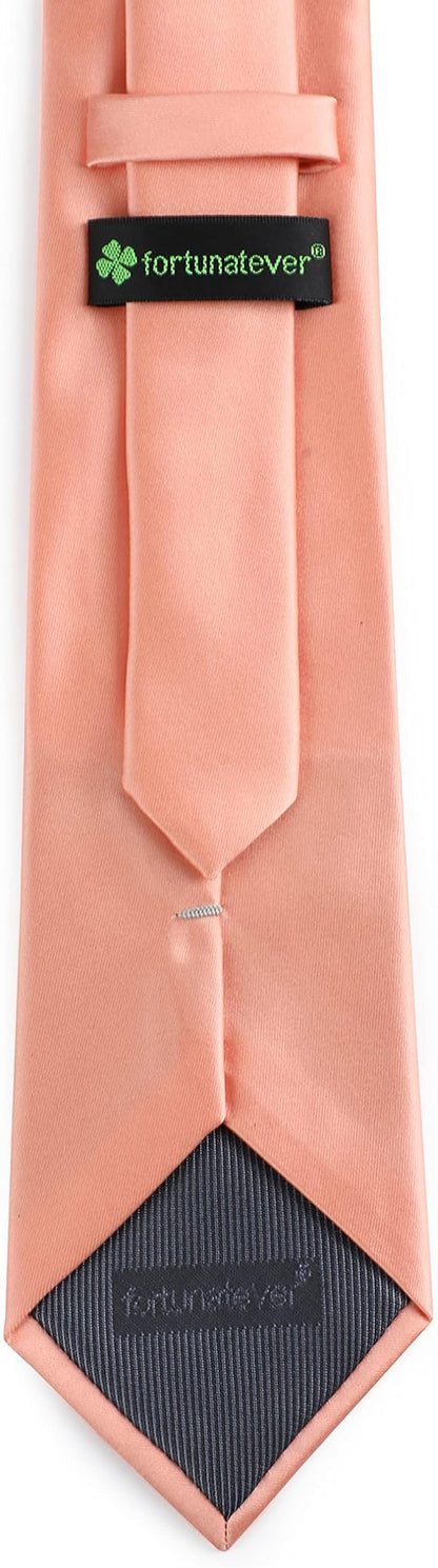 Mens Solid Satin Mens Tie With Hanky,Handmade Neckties For Men