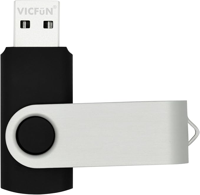 10 Pack 16GB USB Flash Drives 16GB Flash Drive Pack USB 2.0 Swivel USB Thumb Drives, Black
