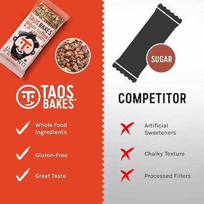 Taos Bakes - Snack Bars - Protein Bars and Fiber packed Granola Bars - Gluten Free & Non-GMO - Healthy Snacks for Adults & Kids – Convenient Trail Mix Bars (1.8 Ounce (Pack of 7), Variety Pack)