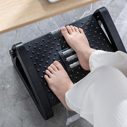 Under Desk Foot Stool Adjustable Height Ergonomic Desk Foot Rest with Anti Slip Design for Home Office Study Room Plastic Material