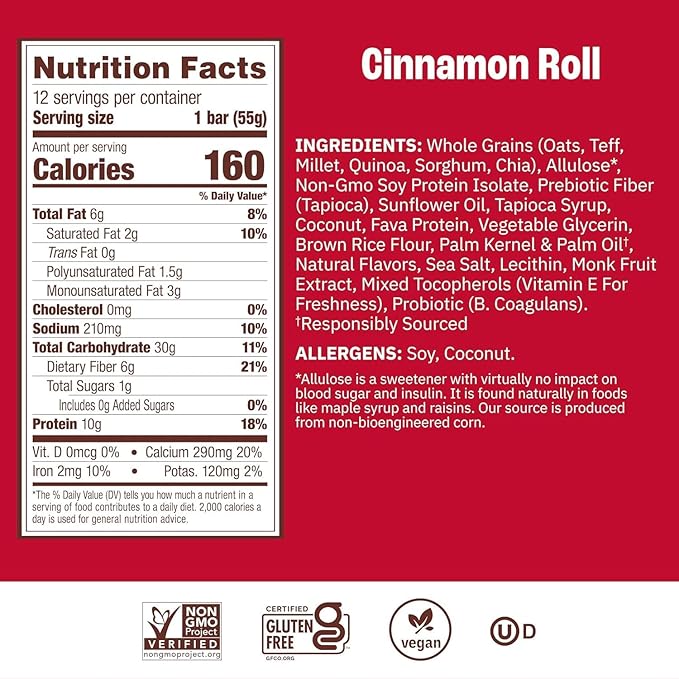 Munk Pack Variety Pack Probiotic Protein Bars Stocking Stuffers | 10g Plant Protein, 1g Sugar, 6g Fiber |Diabetic-Friendly Ideal Breakfast Bars - On-the-Go Snacks, Gluten-Free, Non-GMO | 12 Count