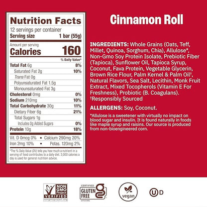 Munk Pack Variety Pack Probiotic Protein Bars Stocking Stuffers | 10g Plant Protein, 1g Sugar, 6g Fiber |Diabetic-Friendly Ideal Breakfast Bars - On-the-Go Snacks, Gluten-Free, Non-GMO | 12 Count