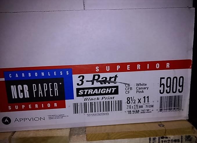 NCR Carbonless Paper, 3-Part Straight Collated, 8-1/2" x 11", Wholesale Case of 10 Reams (1,670 sets)