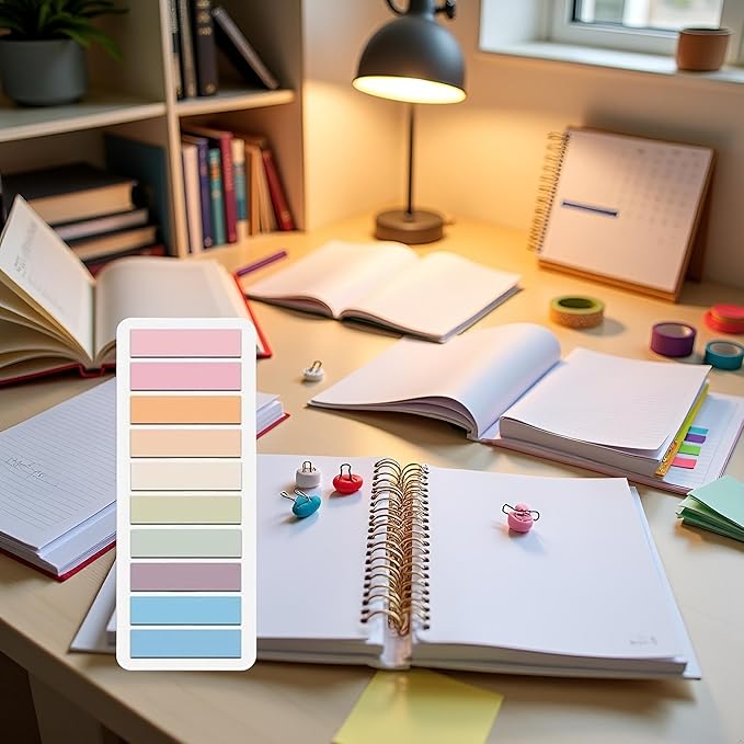 200 Pcs Sticky Index Tabs, Page Markers Notes Tabs Writable and Repositionable Book Flags Tabs Strip Index Tabs for Page Marking Classify File Self-Stick Notes (Pink)