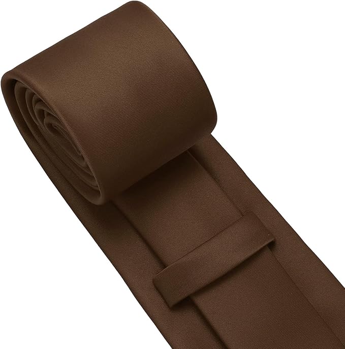 PenSee Men's Tie Set Solid Pure Color 3.15" (8CM) Classic Formal Plain Necktie and Pocket Square Set For Men