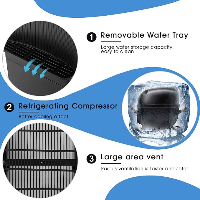 Top Loading Water Cooler Dispenser, 5 Gallon Hot & Cold Water Cooler with Freezer Cabinet, Water Dispenser with Child Safety Lock for Home Office, Apartment, Dorm, Gym