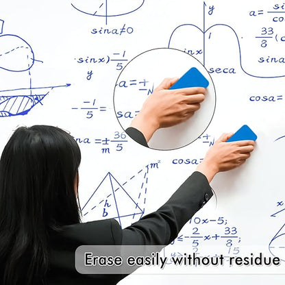 Dry Erase Markers, 100 Bulk Pack Blue Whiteboard Markers with 2 Eraser, Fine Point Dry Erase Markers Perfect For Writing on Whiteboards, Dry-Erase Boards,Mirrors for School Office Home