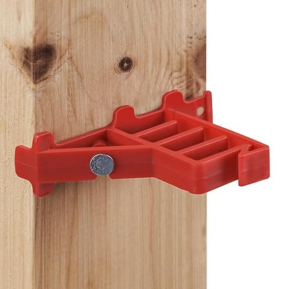 100 Pack MCS-100W Cable Staples, Compatible with Wire Staples Secures (NM) Non-Metalic, Coaxial & Data/CAT 5 Cable, Red