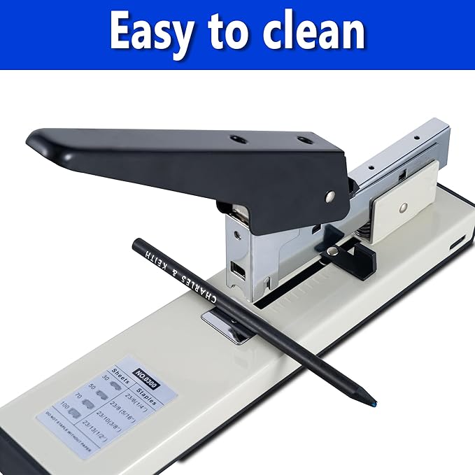 Stapler Heavy Duty, 100 Sheet, 1PACK Manual Big Stapler Metal,max use 23/13 Staples