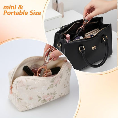 2 Pcs Foldable Scissors, Rose Gold Portable Badge Reel Scissors for Home Office Craft Nurse