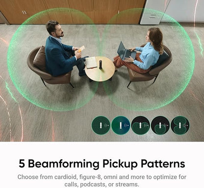 Insta360 WaveLink Bundle - AI Speakerphone, Bluetooth, Voice Recorder, 8 Noise-Canceling Mics w/Beamforming, AI Transcript & Summary, Support 99 Languages, 32GB Storage, Meetings, Podcasts
