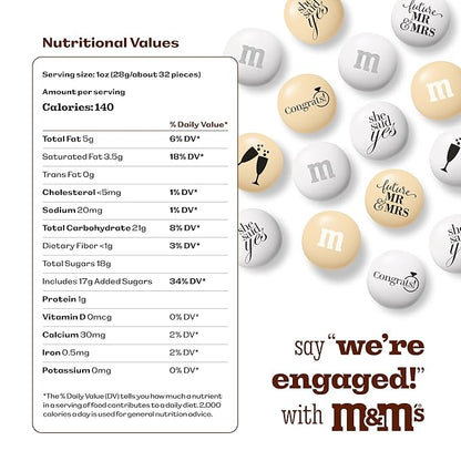 M&M'S WORLD Engagement or Wedding Shower Party Favors, Set of 30 Packs