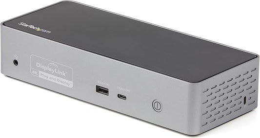 StarTech.com USB-C Quad Monitor Docking Station for MacBook Pro/Air M1 M2 M3 M4 & Windows, Universal 4K 60Hz HDMI DP Dock, Thunderbolt Compatible, 100W Laptop Charging