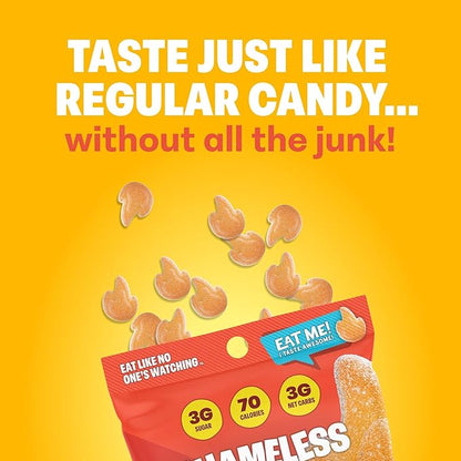 Shameless Snacks - Healthy Low Calorie Snacks, Low Carb Keto Gummies (Gluten Free Candy) - 6 Pack Chili Mango Fire