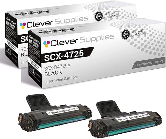 CS Replacement Toner Cartridge Compatible with Samsung SCX-4725 SCX-D4725A Black SCX-4725, SCX-4725ELS, SCX-4725F, SCX-4725FN 2 Pack