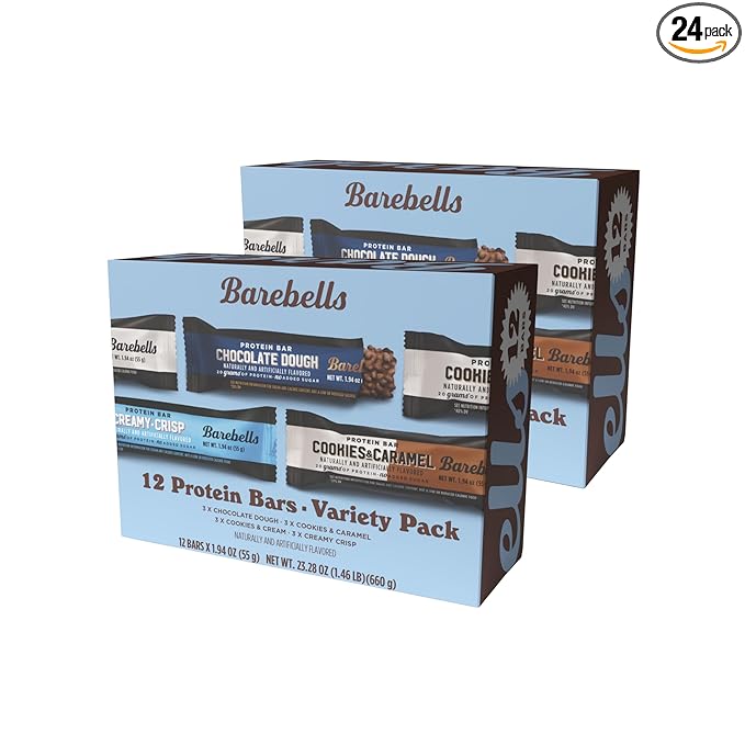 Barebells Protein Bars People's Choice Variety Pack - 24 Bars (2 Packs of 12), 20g High Protein Treats - Chocolate Nutrition Bars with No Added Sugar - On-The-Go Breakfast or Post-Workout Snack.