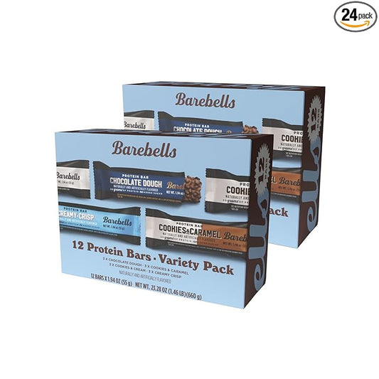 Barebells Protein Bars People's Choice Variety Pack - 24 Bars (2 Packs of 12), 20g High Protein Treats - Chocolate Nutrition Bars with No Added Sugar - On-The-Go Breakfast or Post-Workout Snack.