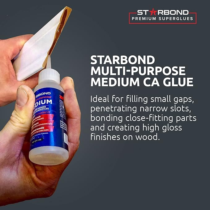 Premium Grade Cyanoacrylate (CA) Medium Super Glue by Starbond - 16 oz. Complete Refill KIT (453g) - with Extra Bottles, Caps, Microtips - for Woodturning, Pen Turning, Hobby, Lapidary, Acrylic Nails