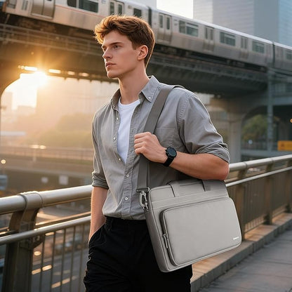 NIDOO 15.6 Inch Laptop Briefcase Shoulder Bag Sleeve Carrying Case for Lenovo IdeaPad Gaming 3i / Legion 5 Gen 6/ ThinkPad P15s T15/ Legion 7i/ Dell G16/ 16" HP ENVY Laptop 17t-cw000