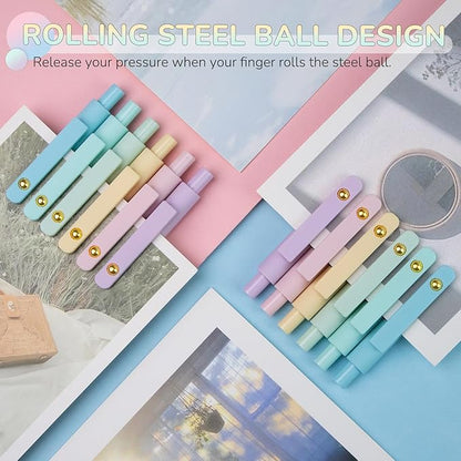Gel Pens, 6 Pcs 0.5mm Fine Point Smooth Writing Pens Japanese Cute Pens, High-End Series Black Ink Pens for Journaling Note Taking, School Office Supplies for Women Men (6 Pcs Ombre)
