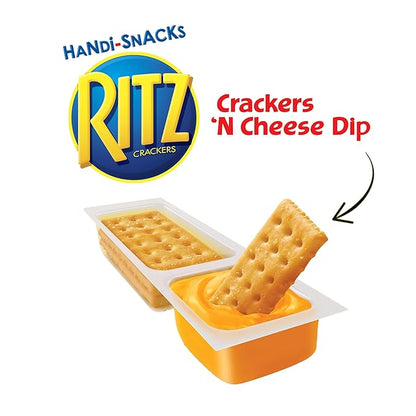 Handi-Snacks RITZ Crackers 'N Cheesy Dip Snack Packs, School Snacks, 20 Snack Packs
