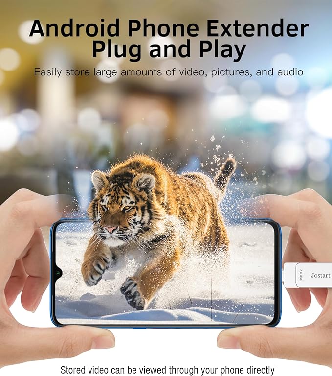 USB C Flash Drive 1 TB, 500MB/s High Speed Thumb Drive, USB 3.2 + Type C Dual Drive, Portable Memory Stick for iPhone15/16/PS4/Tablet/Laptop/PC Data Backup, Sliver