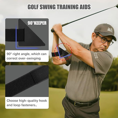 Golf Swing Trainer Aid, 90°Keeper Golf Posture Correction Training Aid, Professional Swing Accuracy Improvement Tool for Preventing Over Swinging
