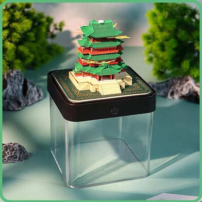 3D Time Piece Calendar 2026 DIY Calendars Tear Away Carving Art 3D Memo Pad Calendar With LED Lights sculpture artsy pads calendar notepad for Desktop Decor-Tengwang Pavilion