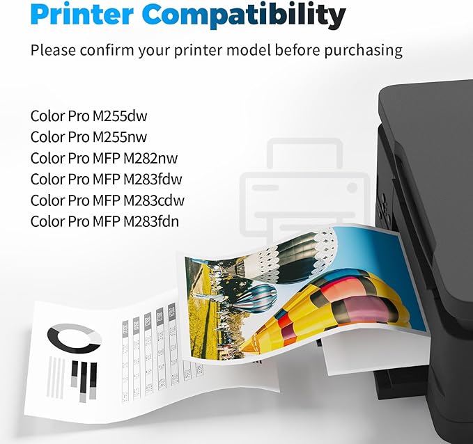 206A Black Toner Cartridges (with Chip) Compatible for HP 206A Black Toner Cartridges W2110X W2110A for Pro MFP M283fdw M283cdw M255dw M283 M255 M282 Printer ( 2 Pack )