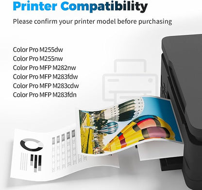 206A Black Toner Cartridges (with Chip) Compatible for HP 206A Black Toner Cartridges W2110X W2110A for Pro MFP M283fdw M283cdw M255dw M283 M255 M282 Printer ( 2 Pack )
